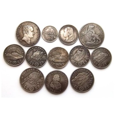 1945 Cccp Soviet Union 100 Rubles Medium Tanks Military Coins